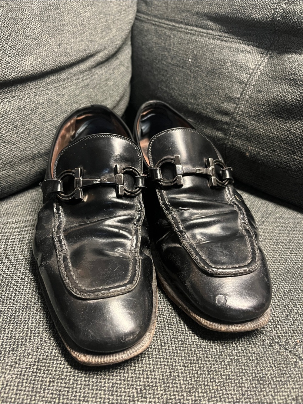 Salvatore Ferragamo Men's Black Leather Bit Loafers - Picture 1 of 5